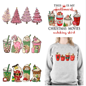 Custom Wholesale Natal Plastisol Ferro em Transferências De Calor Uv Dtf Transferências Adesivos para Roupas - Product Image 3