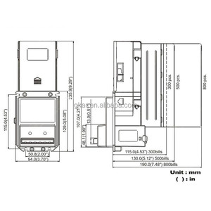 Лидер продаж, импульсный MDB RS232 USB интерфейс ICT A6 купюроприемник 12 В DC/110 В AC для умения, игровой автомат - Product Image 2