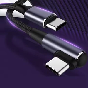 2m 6ft dik açı USB C USB C kablosu 5A PD100W kordon 480Mbps veri kablosu e-marker ile iPad için - Product Image 4