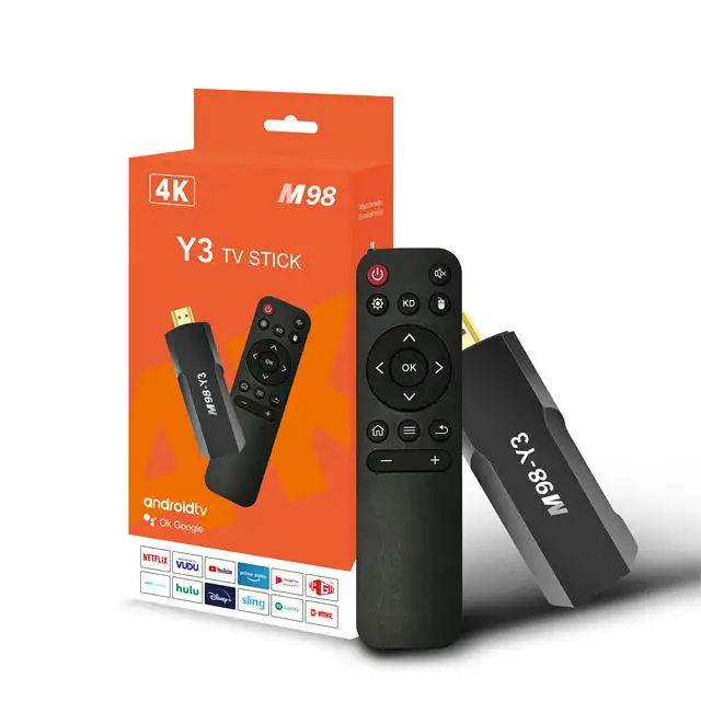 M98 Y3 Mini RK3228Aทีวีสติ๊กAndroid 7.1 Quad-Core1GB Ram 8GB Rom 4K Dual WiFiเสียงรีโมทคอนโทรลAndroid TV Stick