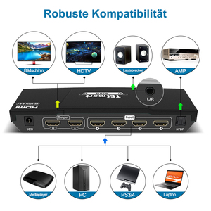 TESmart 4x2 4K HDMI矩阵开关，带音频提取和音频输出矩阵视频 - Product Image 4