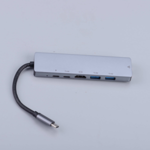 6英寸1 USB-C笔记本电脑底座类型C集线器4K USB C到千兆以太网适配器