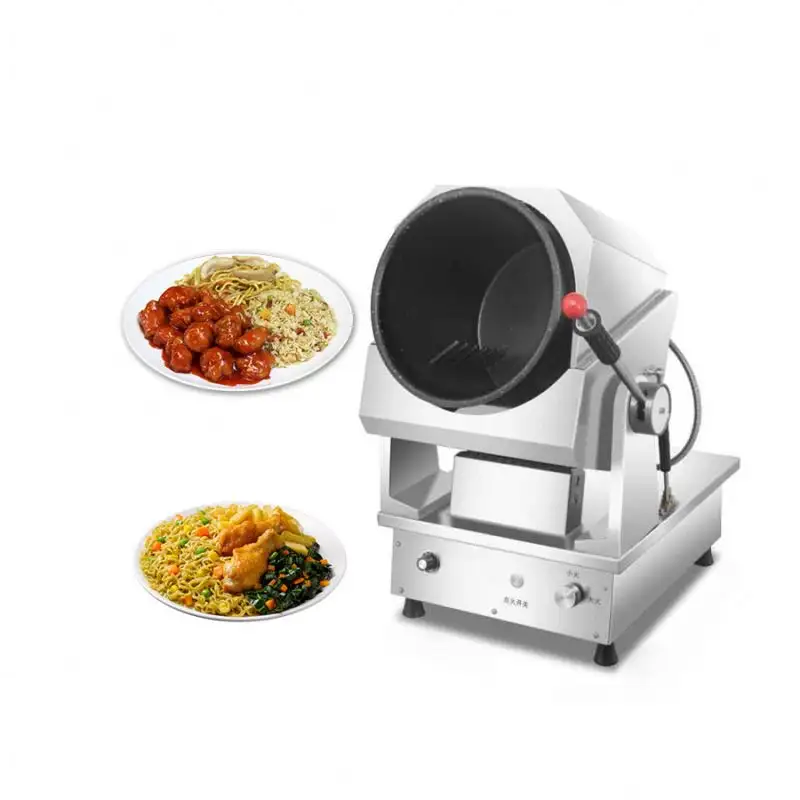 Máquina comercial de fideos de arroz frito Máquina automática de cocción de alimentos 3 en 1