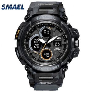 Smael 1708MC การออกแบบใหม่บุรุษนาฬิกาดิจิตอล Dual Time มัลติฟังก์ชั่ Led กีฬานาฬิกาข้อมือ