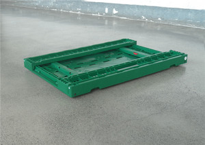 Contenedores de cajas plegables de plástico PP reciclables convenientes de 600x400x120mm, caja sólida de fruta plegable de malla resistente apilable - Product Image 6
