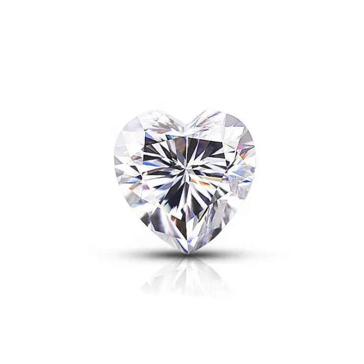 Sicgem fábrica abastecimento coração solto Moissanite diamante pedra preciosa com certificado