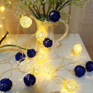 Guirnalda de luces LED de ratán de 16 colores para patio exterior, decoración de Halloween, temporizador con pilas, árbol de estilo de 220V - Product Image 2
