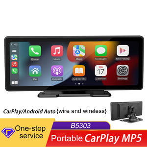 10,26 pulgadas portátil CarPlay Android Auto IPS pantalla táctil Radio Multimedia reproductor de vídeo entrada AUX para Bluetooth FM coche Universal - Product Image 5