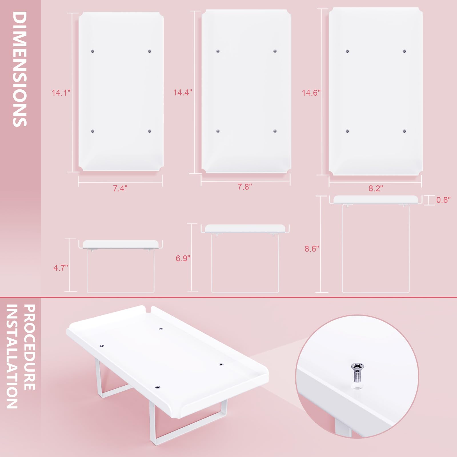3 pz bianco