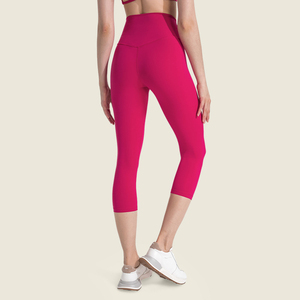 Women Naked Feeling Yoga <strong>Capri</strong> <strong>Lulu</strong> Buttery Soft No Camel Toe Leggings With Hidden Pocket - Product Image 4