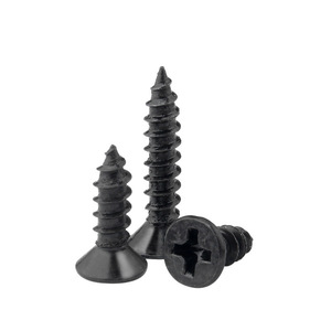 Black KA Phillips Flat Head Steel Self-Tapping <strong>Screws</strong> <strong>M1</strong> M2 M2.3 M3 Black Oxide Finish Metric Measurement for Electronic Small - Product Image 1