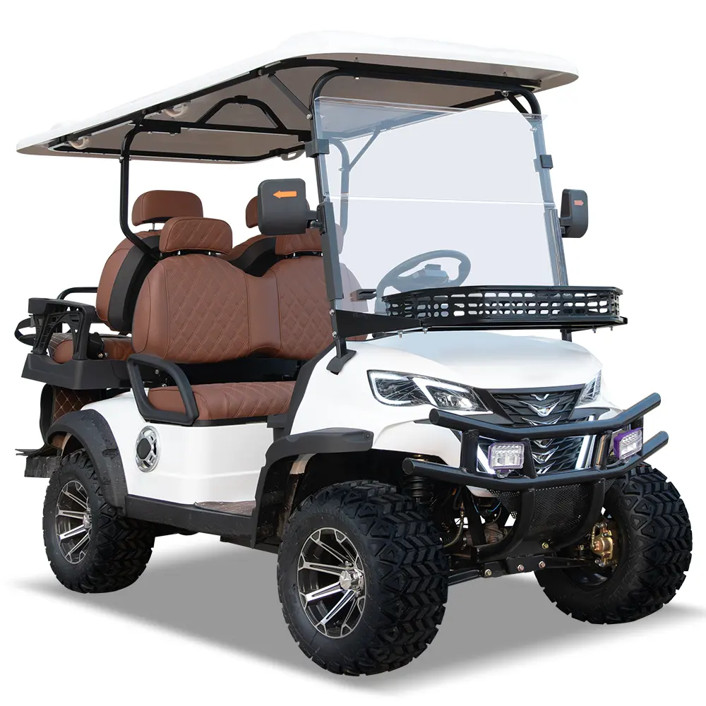 Kereta Golf dioperasikan baterai 4 tempat duduk mobil Mini elektrik 2 + 2