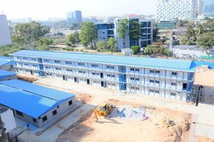 Hızlı teslimat kaliteli k-şekilli prefabrik ev geçici ofis binaları işçiler konaklama modüler K tipi ev - Product Image 5