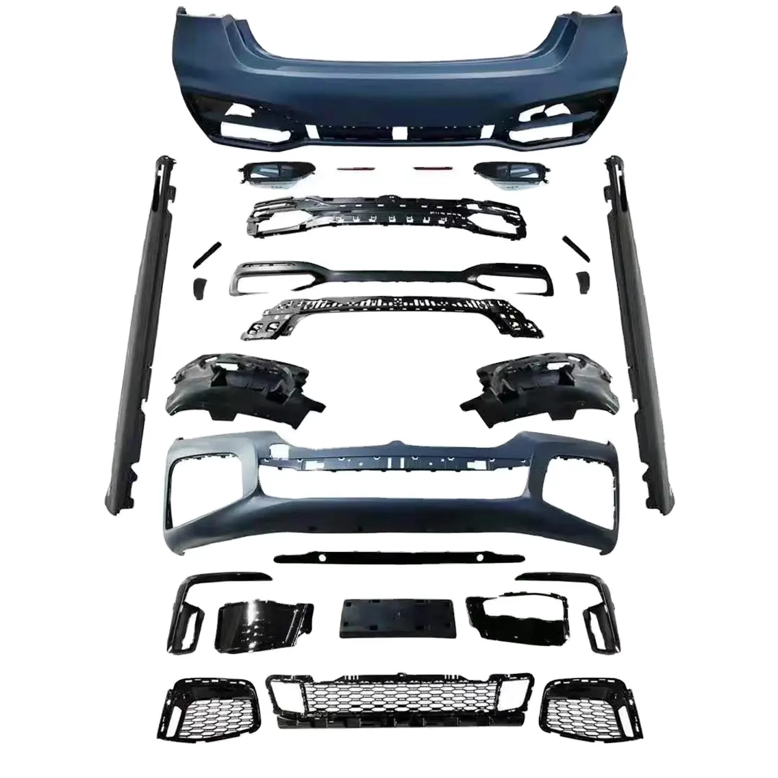 Kit de acessórios automotivos, novo produto, kit de carros, para bmw 7 series g11 g12, atualização para 3d, difusor frontal e dianteiro, spoiler labial 2021