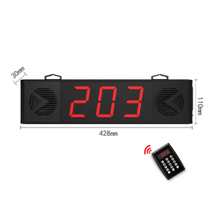 Sistema de llamadas de número de cliente inalámbrico Buscapersonas de restaurante Sistema de gestión de colas Altavoz Pantalla de 3 dígitos para negocios - Product Image 1