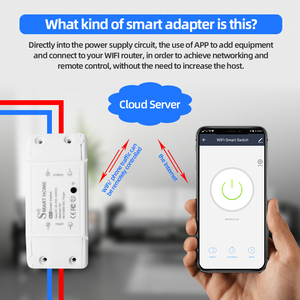 บ้านอัจฉริยะไร้สาย Wifi,สวิตช์ไฟเบรคเกอร์โมดูลไฟ LED โมดูลควบคุม Alexa Google Home Smartlife Tuya APP
