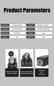 CNTD 10A 380V Interruptor de límite momentáneo giratorio a prueba de agua Interruptor de límite vertical de rodillo de goma a prueba de agua IP65 - Product Image 5