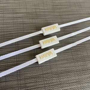 服装和家用纺织品用定制吊牌绳紧固件快速释放密封标签环氧绳