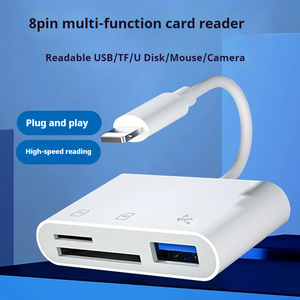 适用于iphone14的OTG读卡器适配器3合1 8pin至USB3.0转换电缆标清/TF存储卡 - Product Image 4