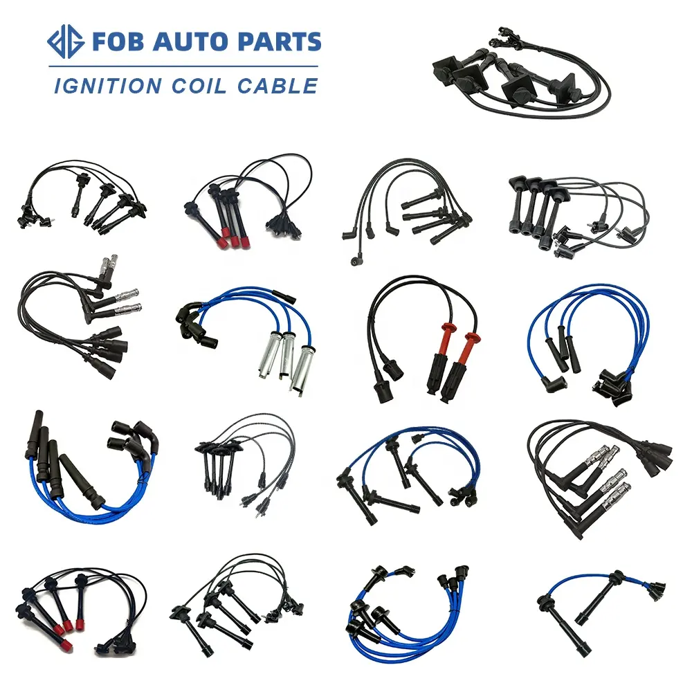 Juego de cables de bujía de coche, bobina de encendido para Ford, Bmw, Mitsubishi, Chevrolet, Ngk, Toyota, Peugeot, Matiz, Daewoo, Nissan, Honda y Mazda