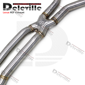 Lexus RCF/RC F 2015 2017-vakum vana için OEM paslanmaz çelik egzoz boruları kaçış Catback yanmış mavi ipuçları - Product Image 6
