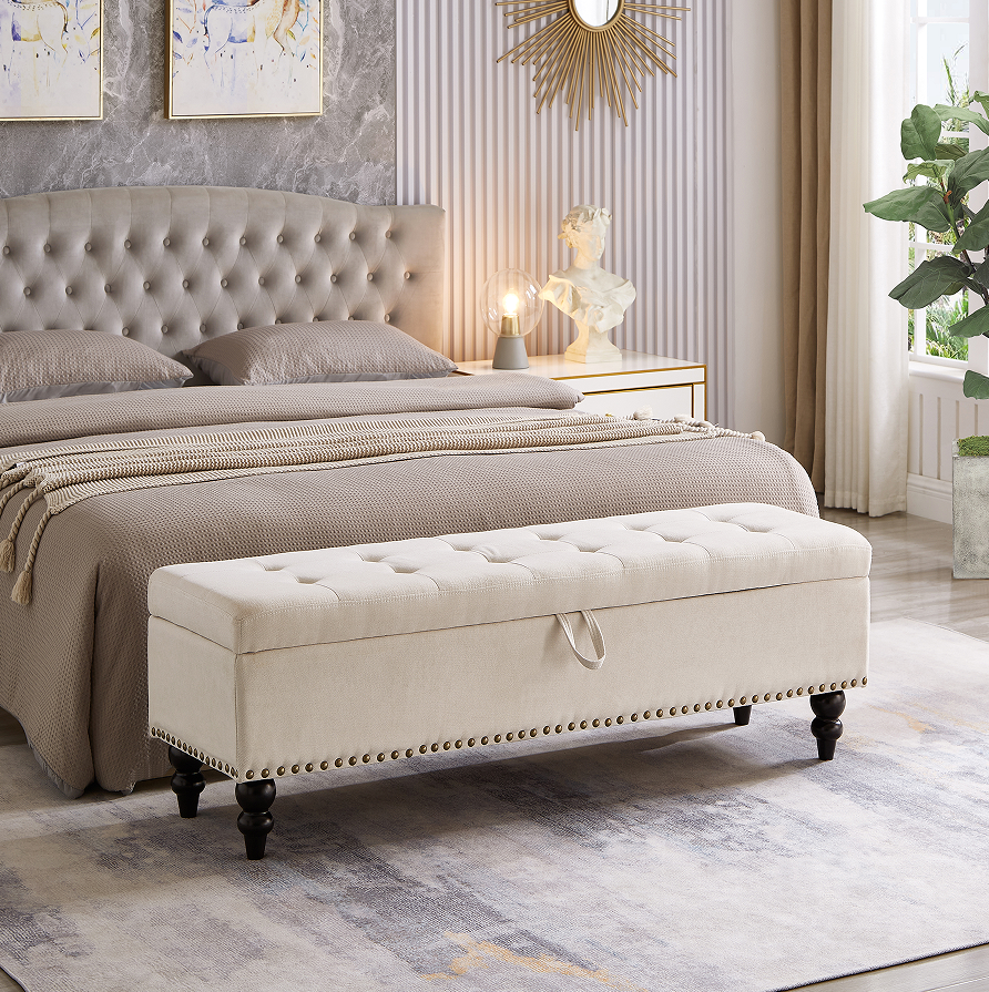Foam + Beige + Cotton Linen