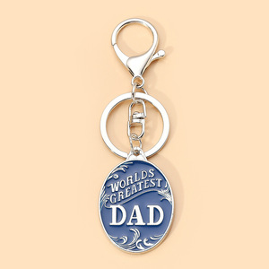 Metal emaye babalar günü Mens hediye kolye anahtarlık aksesuarları anahtarlık dünyalar büyük baba baba anahtarlık Eders için - Product Image 4