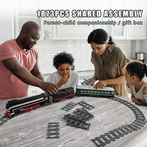 Kalıp kral 12005 için teknik motorlu SL7 asya RC tren seti demiryolu rayı yapı taşları tuğla oyuncaklar çocuklar için Model oyuncak Styl - Product Image 5