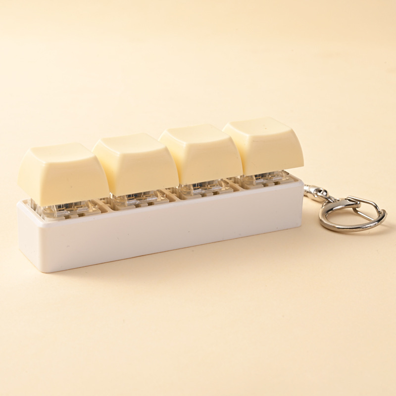 Quatre boutons-fond blanc-jaune clair