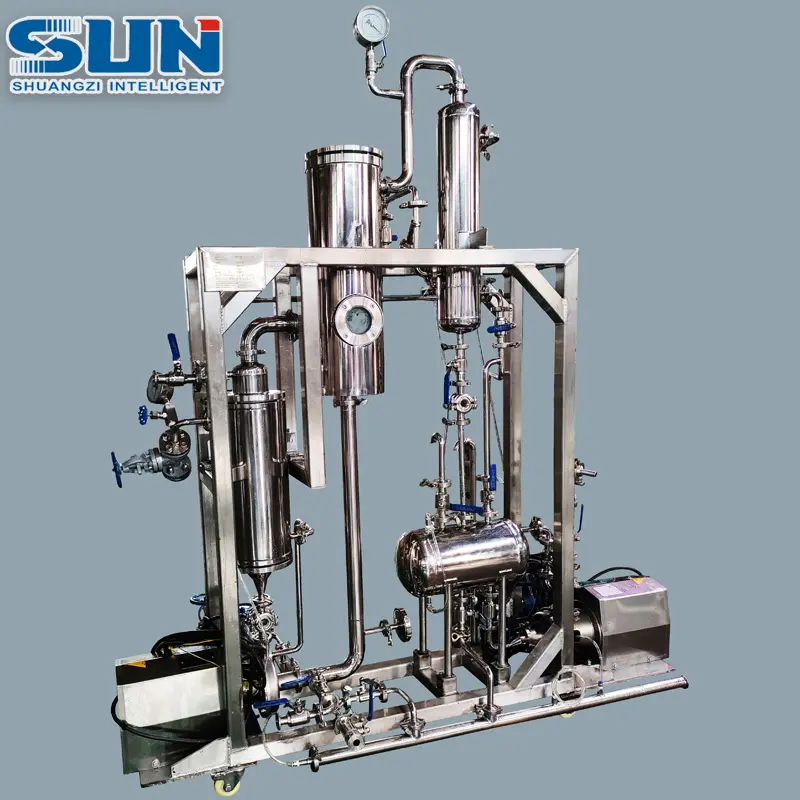 Küçük kapasiteli geleneksel çin ot kimyasal moleküler damıtma laboratuvarı 10L zorla dolaşım evaporatör