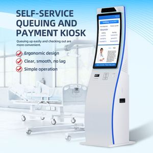 Custom Bill Acceptor <strong>Change</strong> 32'' Touch Screen Pos Holder Card Reader Receipt Printer Scanner Queue Management System Kiosk - Product Image 1