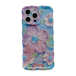 ブルーライト14/13/12/11 iPhone用15p 16プロマックスApple Pro Mac電話ケースツイストエッジ花デザイン - Product Image 6