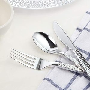 优雅的塑料银器银餐具银锤锤银器餐具 - Product Image 2
