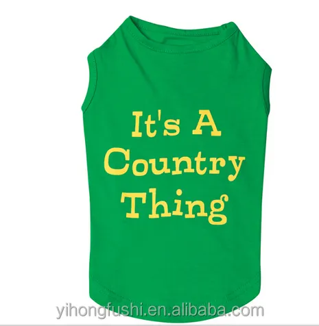 Country thing camisas verdes para cachorros/verde camisetas/camisetas para animais de estimação