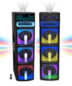 Sistema de altavoces de torre de cine en casa 2,0 con sonido súper bajo Subwoofer multifunción alimentado por batería hecho de plástico metálico - Product Image 1