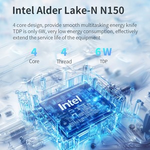 T8 Plus N150 Mini-Computer DDR5 Dual-Netzwerk-Port N5095 Prozessor Gaming Barebone-System Minipc - Product Image 3