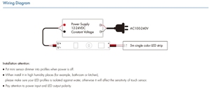 Sensore tattile E1-C Dimming a molla sensore Touch Switch 1 changle Led Dimmer Controller per luci LED a singolo colore