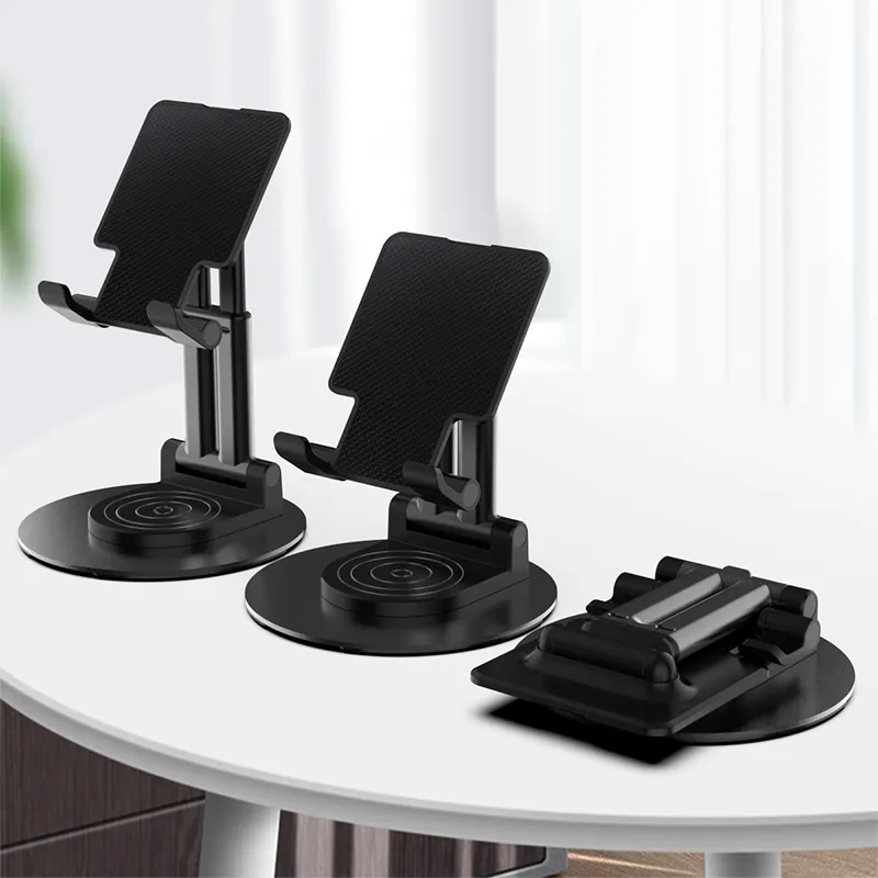 Upgraded Weighted Base Cell Phone Stand Table Top Holder dobrável ajustável Desktop Mobile Phone Holder para Iphone 14 15 Pro