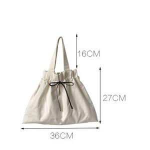 Venta al por mayor respetuoso con el medio ambiente reutilizable naturaleza logotipo personalizado impresión cordón bolsa compras bolso lona algodón bolsa con cordón - Product Image 5