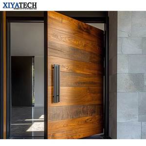 Xiyatech thiết kế sang trọng lớn MDF pivot mỹ hiện đại nhà không thấm nước rắn gỗ bên ngoài lối vào chính cho dân cư sử dụng - Product Image 2