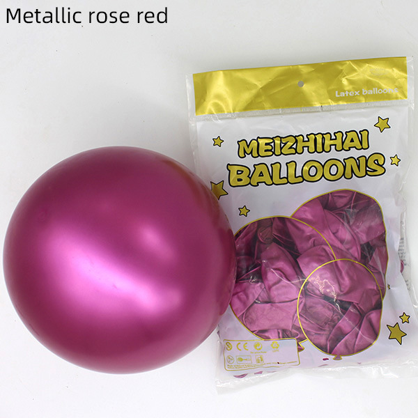 Rose métallique rouge