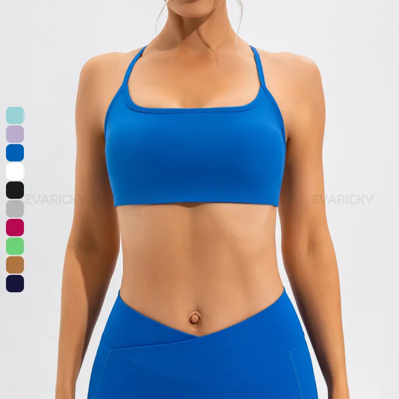 Nieuwe Naakt Kappen Vrouwen Apparel Gym Fitness Sport Top Cross Terug Vrouwen Yoga Wear Sexy Open Back Strappy Sportbeha