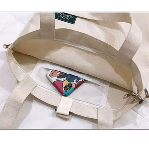 Bolso de lona multiusos personalizado para mujer versión coreana de un solo hombro, mochila universitaria de arte a la moda, bolso de lona Tutorial de clase - Product Image 6