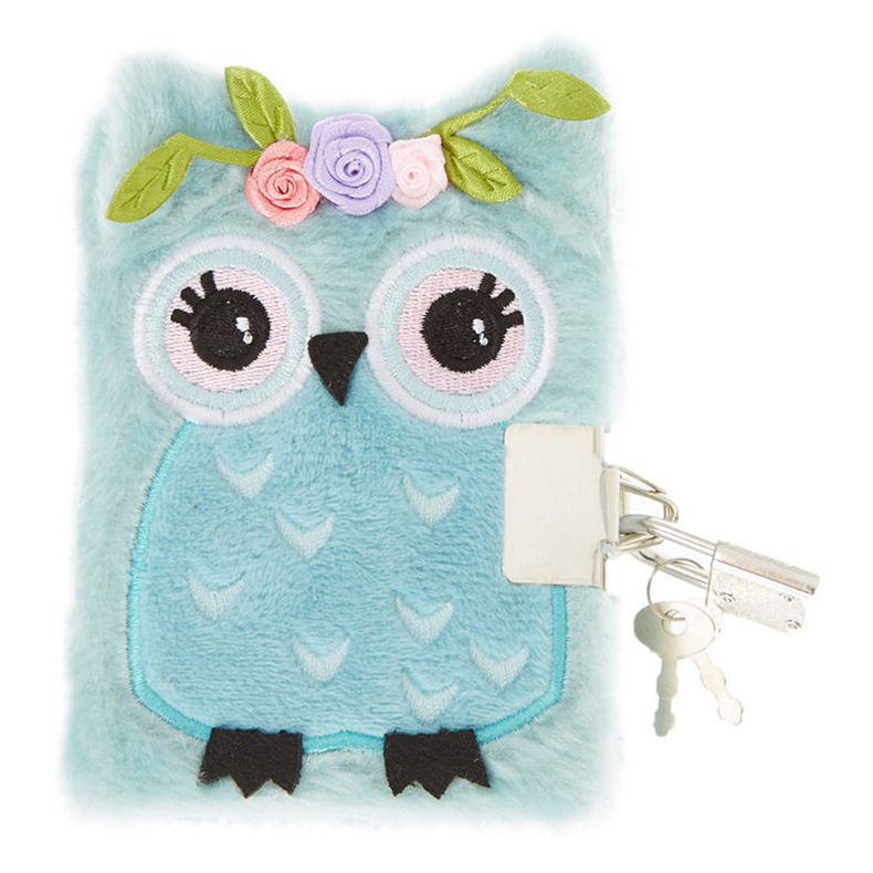 Seaygift, fábrica de China, venta al por mayor, económico, kawaii, diario de felpa, diario de viaje, cuaderno mullido con cerradura - Product Image 1