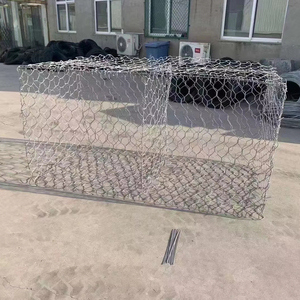 80x100 canestro intrecciato esagonale in plastica rivestita in PVC zincato a caldo gabbia di pietra gabbione scatola di rete metallica