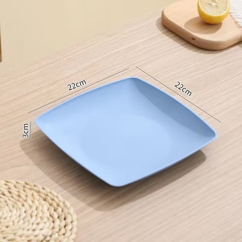 Medium square plate 2222cm-1 blue