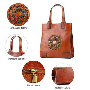 Zhuo Liang Top Grain da cổ điển Tote Vai Túi không có thương hiệu chéo cơ thể túi cho phụ nữ phụ nữ cổ điển máy tính xách tay Túi Xách Tote Túi - Product Image 5