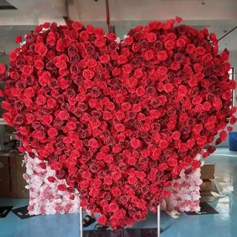 Decorazioni per festa nuziale di san valentino forniture di fiori in seta sfondo per pareti con decorazione per eventi all'aperto