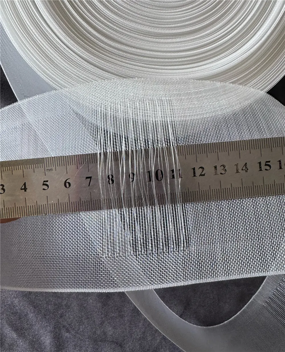 10cm nylon Threading rod curtain tape recycle taped clear curtains transparent sliding tape belt factory sale wholesale