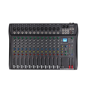 Depusheng DT12 Professional DJ Mixing Console with MP3 Input 48V Phantom Power <strong>12</strong> Channel Audio Mixer Free Shipping to the USA